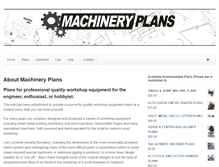 Tablet Screenshot of machineryplans.com